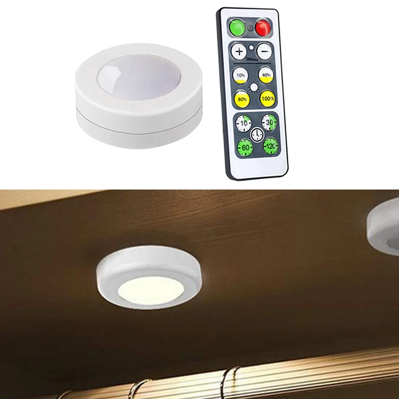 Диммируемый светодиодный подсветочный светильник на батарейках с сенсорным выключателем для шкафов, коридоров и ночной лампы.