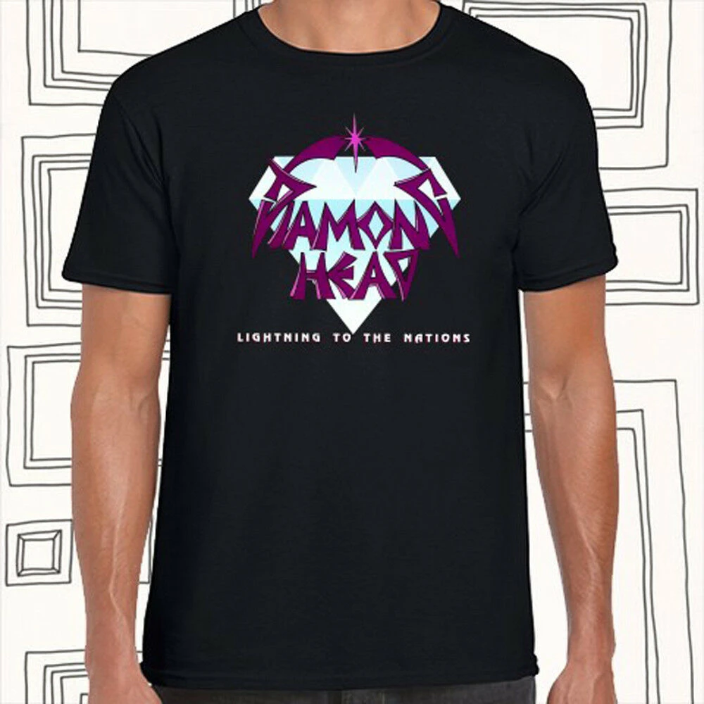 Черная футболка с алмазной головкой Lightning To The Nation s m en'S Размеры L XL XXL XXXL Футболка