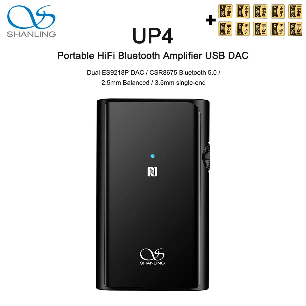 Shanling UP4 CSR8675 ES9218P Bluetooth 5.0 USB DAC Headphone Amplifier Hi-Res LDAC LHDC APTX HD AAC SBC Knoowles Type-c 3.5/2.5 |
