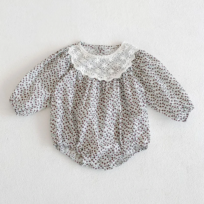 

Spring Autumn Newborn Girls Clothes Cotton Infant Floral Bodysuit Toddler Girls Long Sleeve Jumpsuit Baby Casual Clothing
