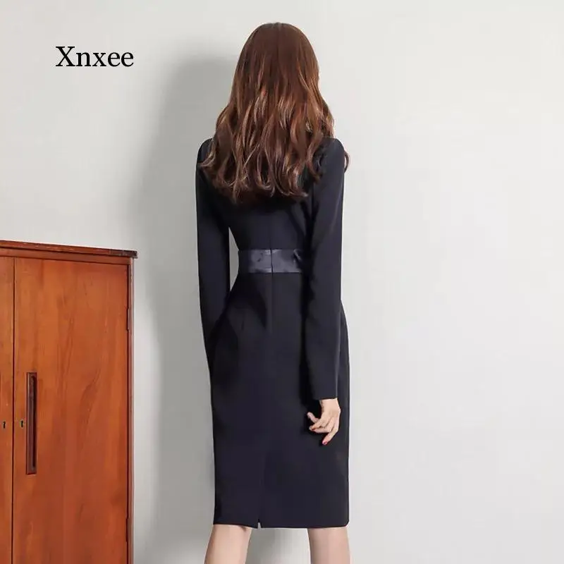 

Fashion Women New Arrival Temperature High Quality Elegant Pencil Dress Comfortable Slim Solid Vintage Formal Simple Party Dress