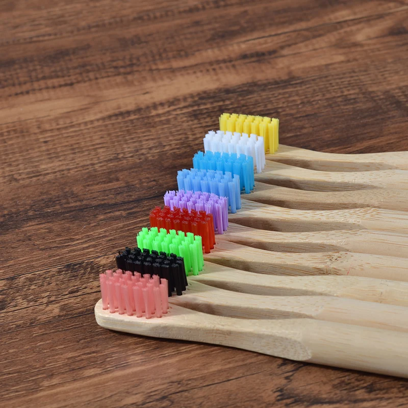 

5PC Kids Charcoal Bamboo Toothbrush Eco Biodegradable Plastic-Free Oral Care Vegan Zero Waste Colorfu Products for Toothbrushes