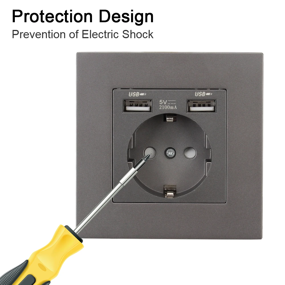 С USB-портом для замены 5 В 2 1 А 110-250 панель ПК настенная USB-розетка 16 розетки с