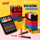 Набор маркеров UNI POSCA, поп-реклама, постер, граффити, ручка для заметок, цвет глянцевый, разноцветная ручка, PC-1M, PC-3M