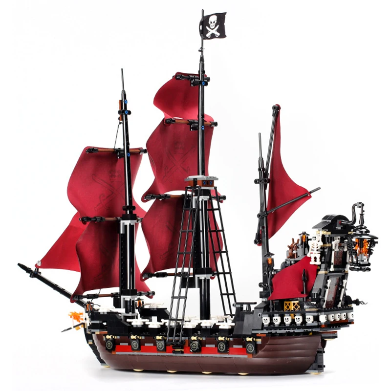 16009 Caribbean Queen Revenge Pirates Building Blocks Bricks 16006 The Red Pearl Boat Model Kits 16018 Ghost Pirate Toys Gift | Игрушки и