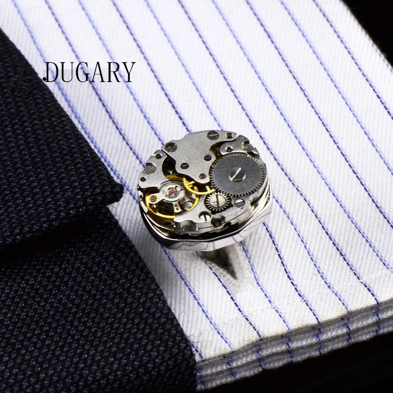 DUGARY ювелирные изделия рубашка запонки для мужчин кнопка манжеты часы