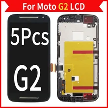 5Pcs/Lot For Moto G2 LCD Screen Display With Touch Digitizer Assembly G 2 2nd Gen XT1063 XT1064 XT1068 XT1069 Mobile Phone Parts