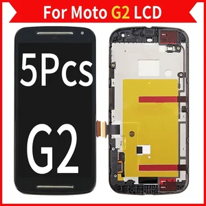 5pcslot for moto g2 lcd screen display with touch digitizer assembly g 2 2nd gen xt1063 xt1064 xt1068 xt1069 mobile phone parts free global shipping