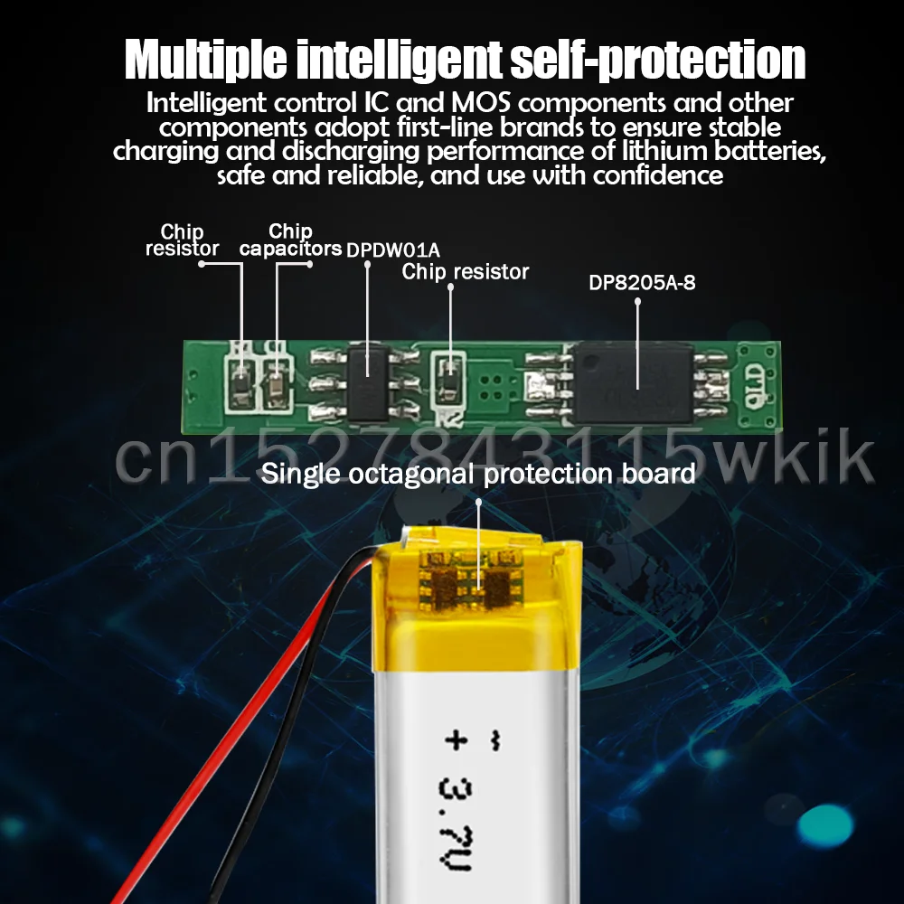 501240 051240 3.7V 220mAh Lithium Polymer Rechargeable Battery For MP3 MP4 GPS Wireless Mouse Bluetooth Headset Recording Pen |