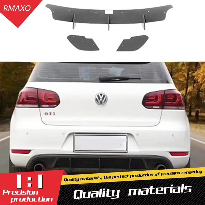 Задний спойлер для VW GOLF 6 GTI 2010-2013 R R20 ABS задний бампер диффузор | Автомобили и