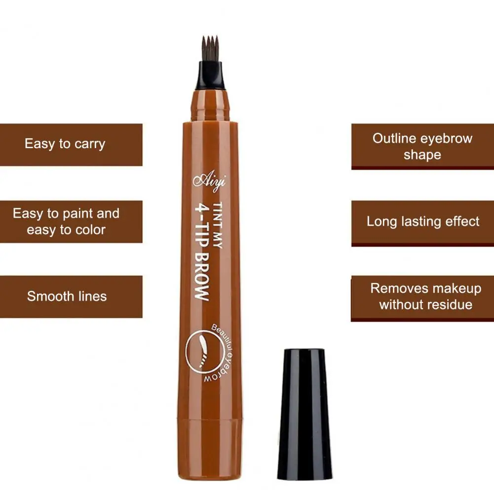 Жидкий карандаш для бровей 5 мл стойкий водостойкий портативный Карандаш с 4