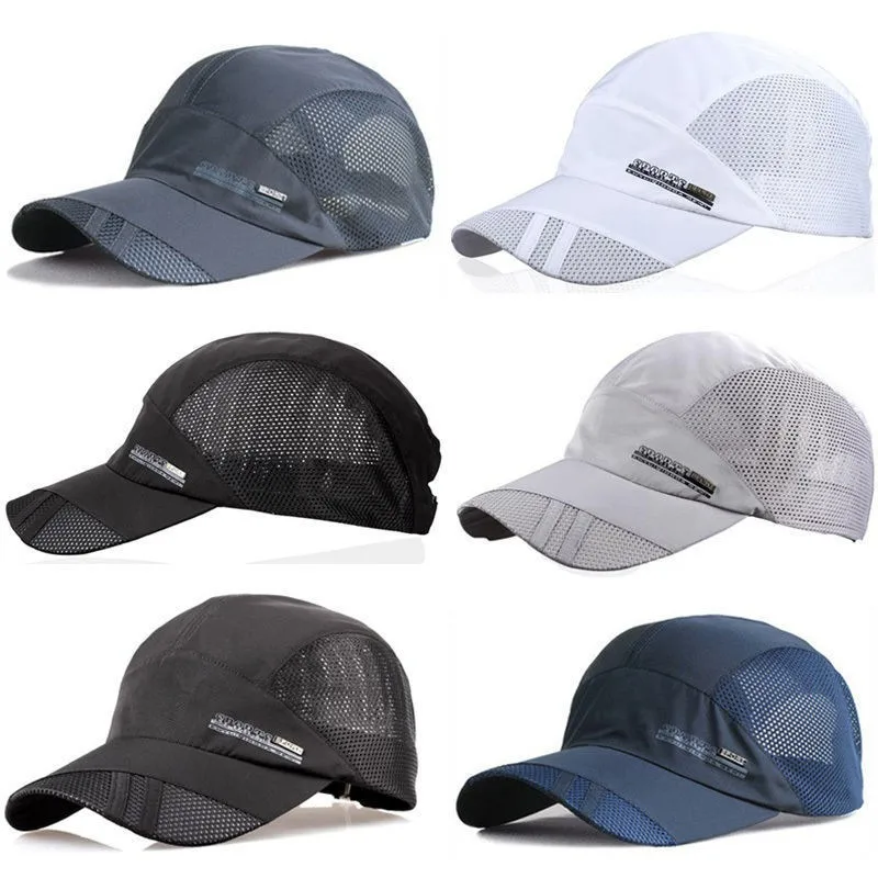 

Casual Solid Men Quick-drying Breathable Summer Outdoor Sport Running Baseball Mesh Hat Visor Cap Cotton Adult China (Mainland)