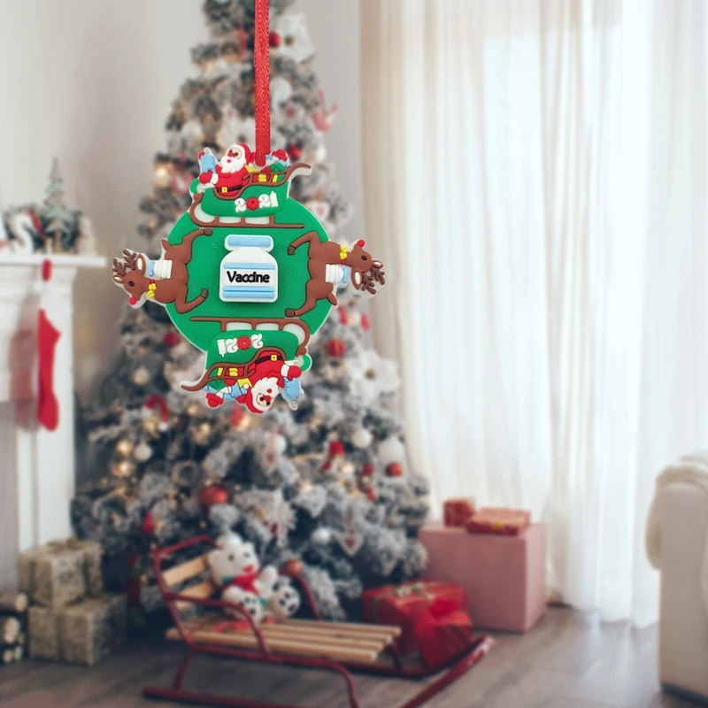 

1pc Christmas Tree Ornament PVC Environmental Protection Soft Plastic Fingertip Gyro Pendant DIY Xmas Decoration Supplies