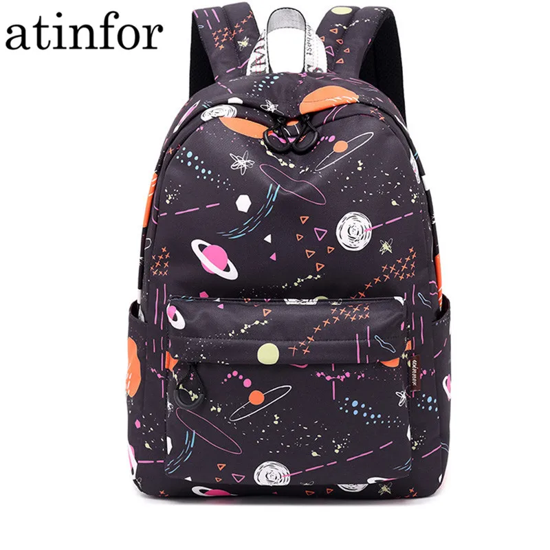 Женский рюкзак для ноутбука 15 6 дюйма водонепроницаемый дорожный с принтом в виде
