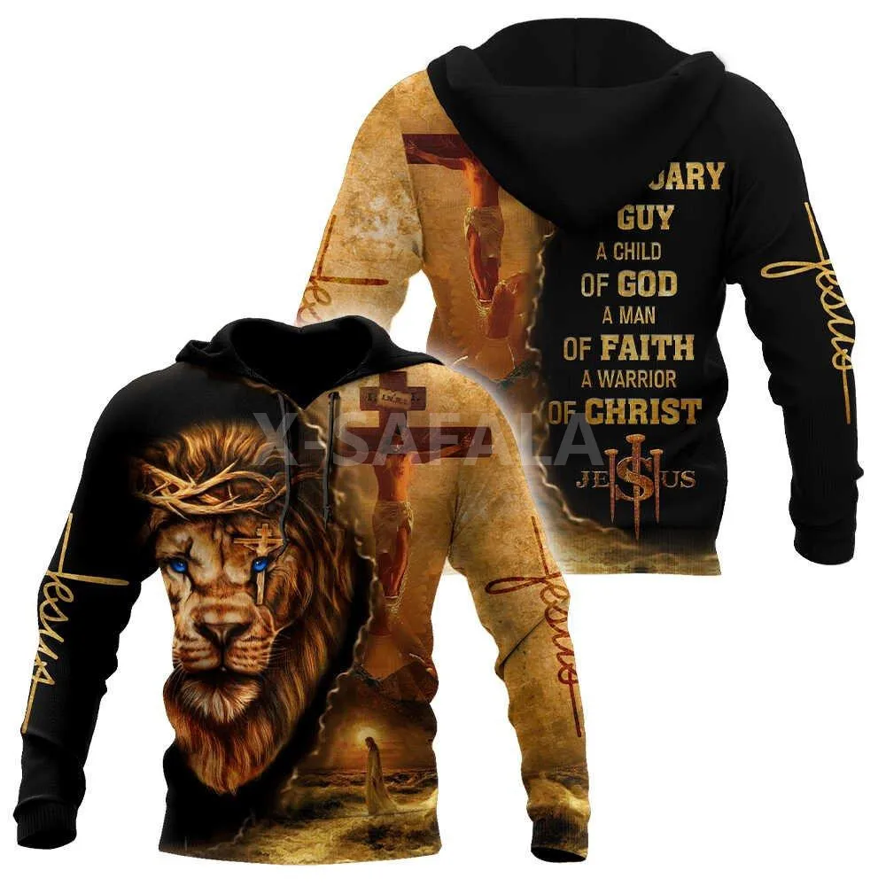 

Толстовка Мужская/женская с 3D-принтом Иисуса и Льва, уличная одежда в стиле Харадзюку, пуловер на молнии, повседневный свитшот, Unisex1, весна-ос...