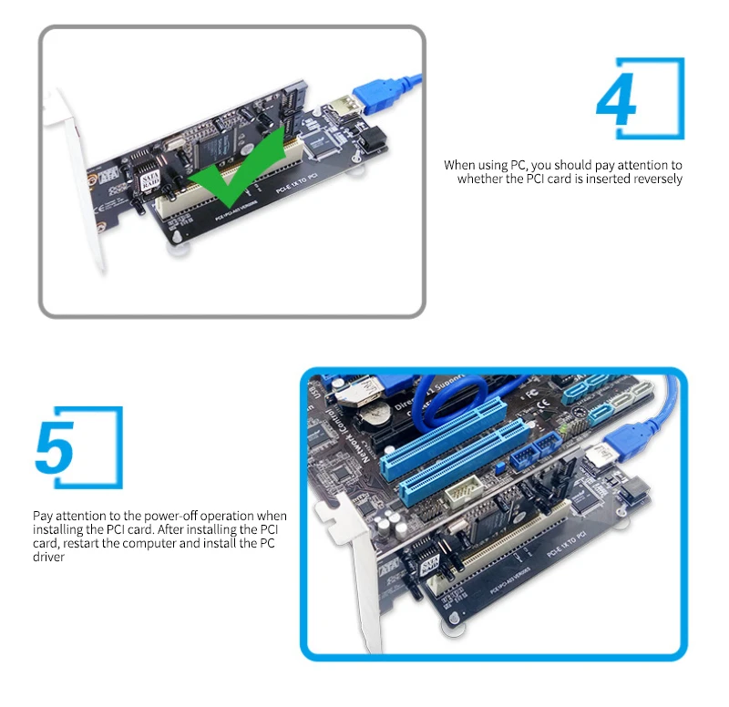 

1-3PCS PCI-E To Dual PCI Expansion Card PCIE Adapter Card Monitoring Video Capture Control Card Sound Card Free Power Supply