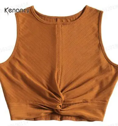 Женская футболка без рукавов с круглым вырезом | одежда