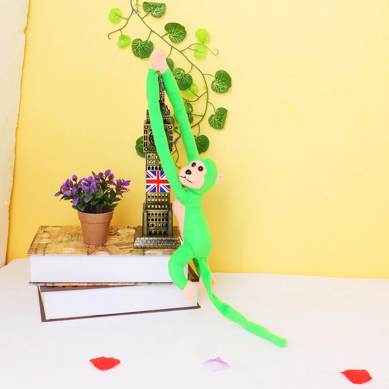60cm Kawaii Long Arm Tail Monkey Stuffed Doll Plush Curtains Baby Sleeping Appease Animal Toys Car Decoration Valentine's Day Gi | Игрушки