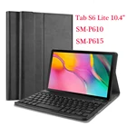 Испанский Bluetooth клавиатура чехол для Samsung Galaxy Tab S6 Lite 10,4 SM-P610 SM-P615 Беспроводная мини-клавиатура с русской кириллицей, крышка