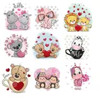 15 см с рисунком милого медведя Лев животные гладильная стикеры Малый белка нашивки в виде животных моющиеся передачи тепла Diy одежда джинсы с аппликацией
