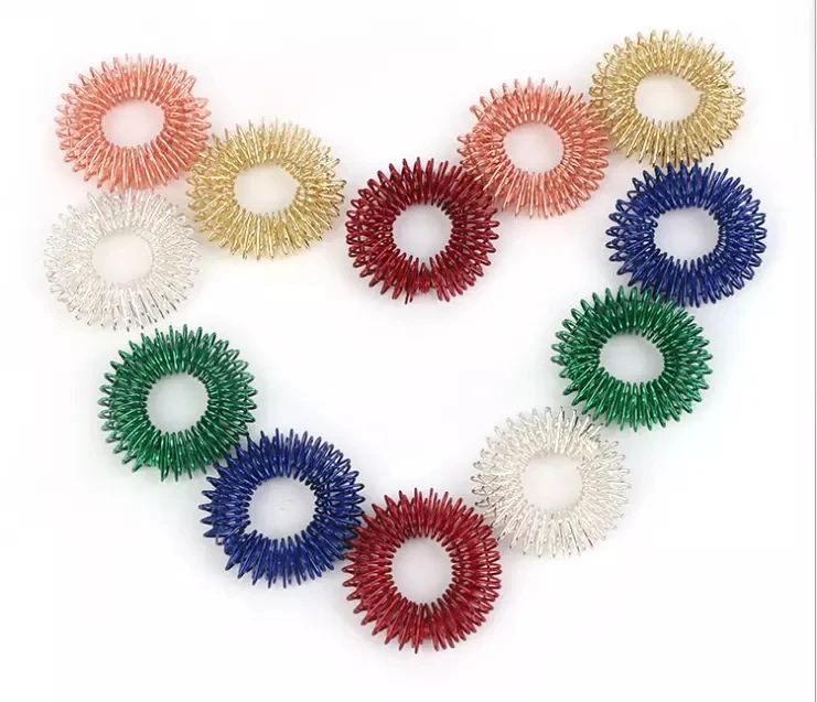 200 шт./лот акупрессурный массажер для пальцев кольцо рефлексотерапии акупунктура