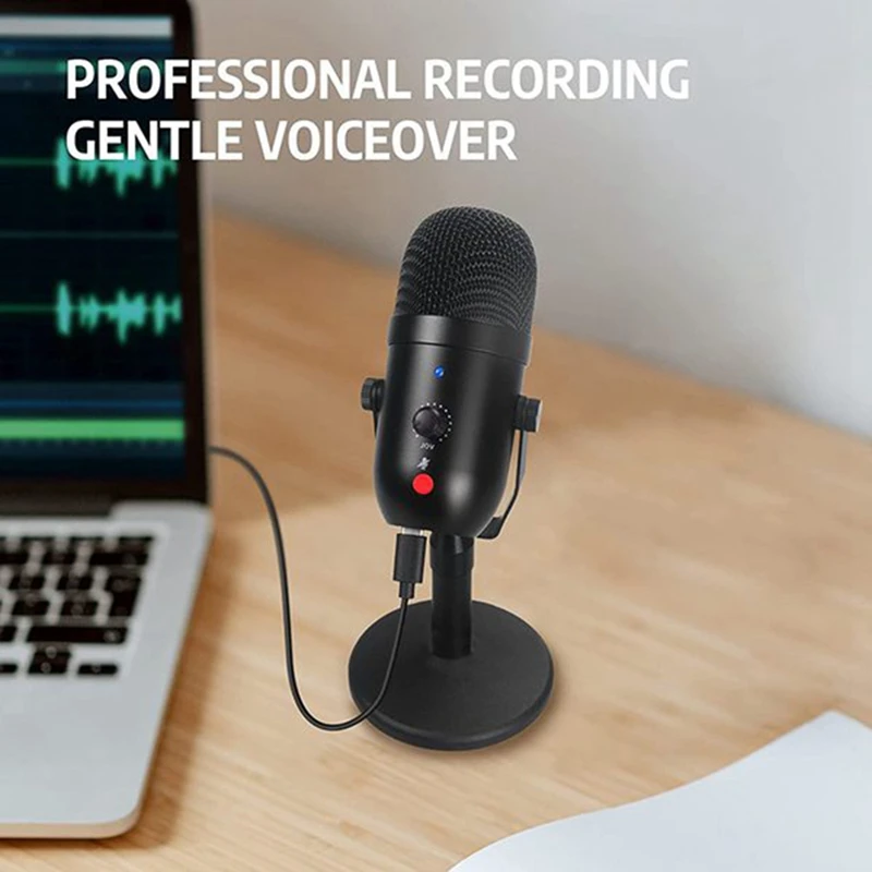 Конденсаторный USB-микрофон для записи с сеткой предотвращения удара микрофон ПК
