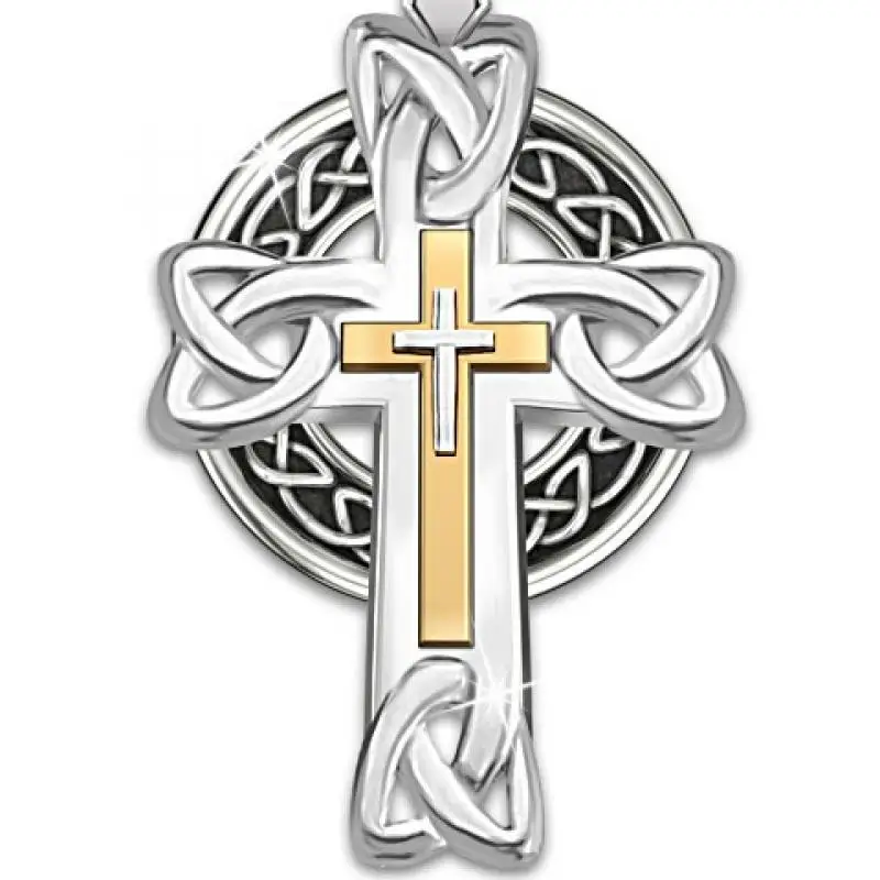 

Nordic Viking Rune Cross Pendant Necklace Men's Necklace New Fashion Metal Religious Amulet Accessories Party Jewelry