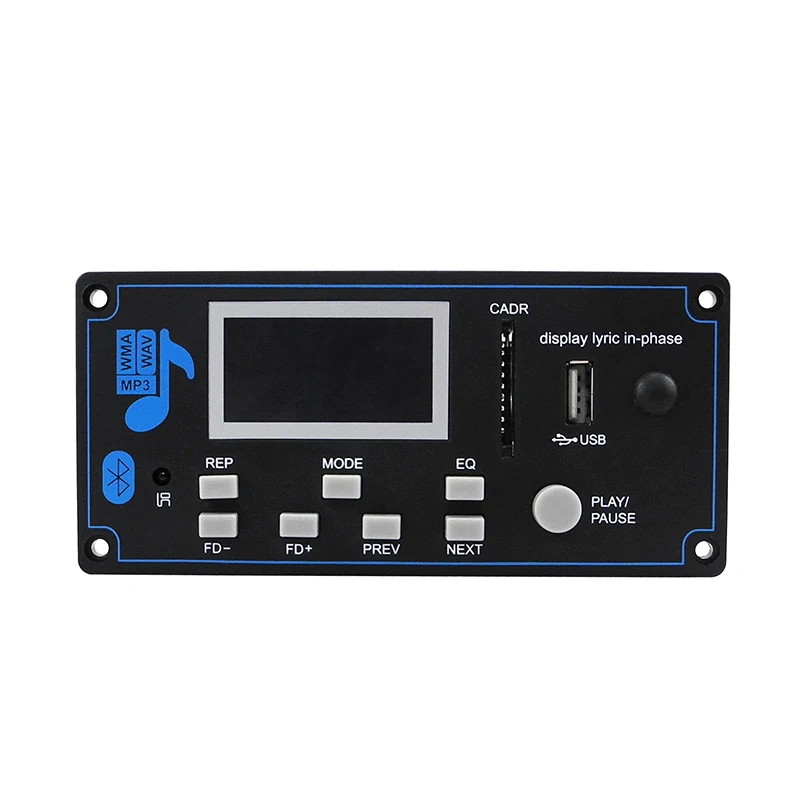 AAAE топ-модуль поддержка fm-радио MP3 плеер аудио AUX USB с лирикой дисплей 12 В LCD Bluetooth