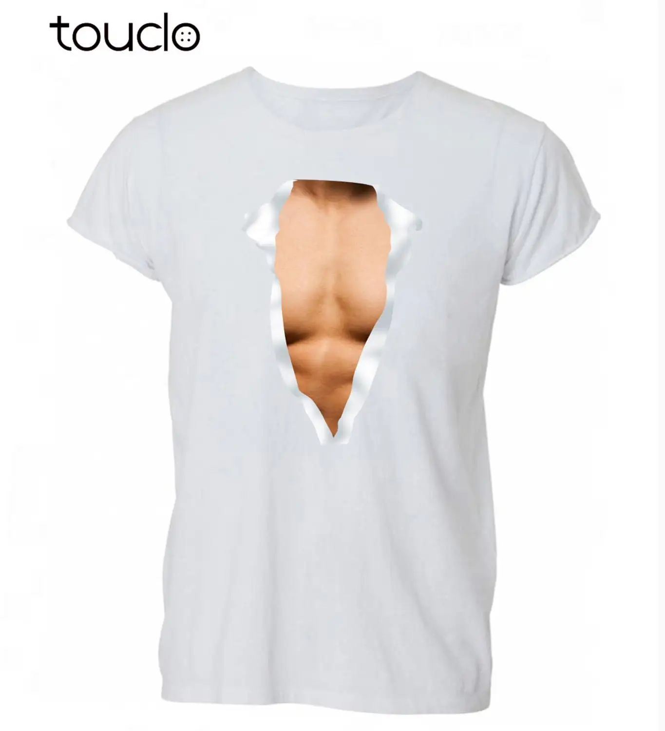 Летняя мода горячая Распродажа Мужская футболка с открытой грудью без одежды