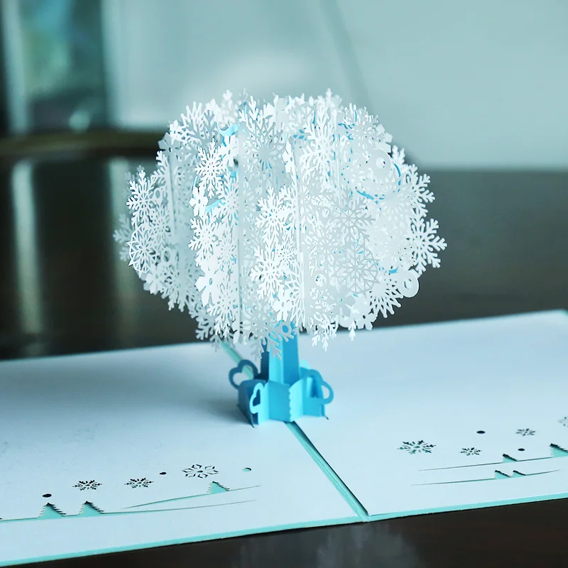 Творческий открытка с рождественской елкой ручной работы деловая подарочная