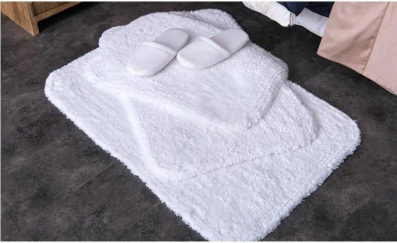 Ванная комната длинные волосы 100% хлопок сильная впитываемость сплошной белый