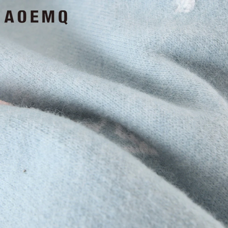 AOEMQ/модные свитера с принтом в виде звезд и Луны 3 цвета зимний свитер пуловер