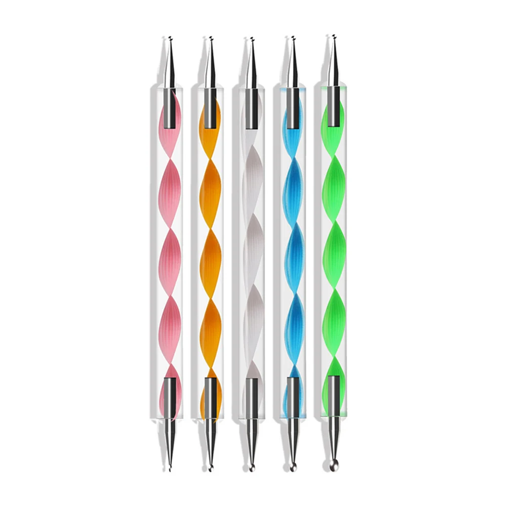 Набор инструментов для дизайна ногтей 15 шт. набор кистей 5 лаковые ручки 10 рулонов