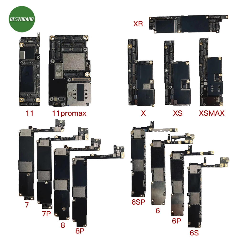 Полная плохая материнская плата для iPhone 11Promax 11Pro Xsmax XR XS 8P 8G 7P 7G 6sp 6P 6G логическая