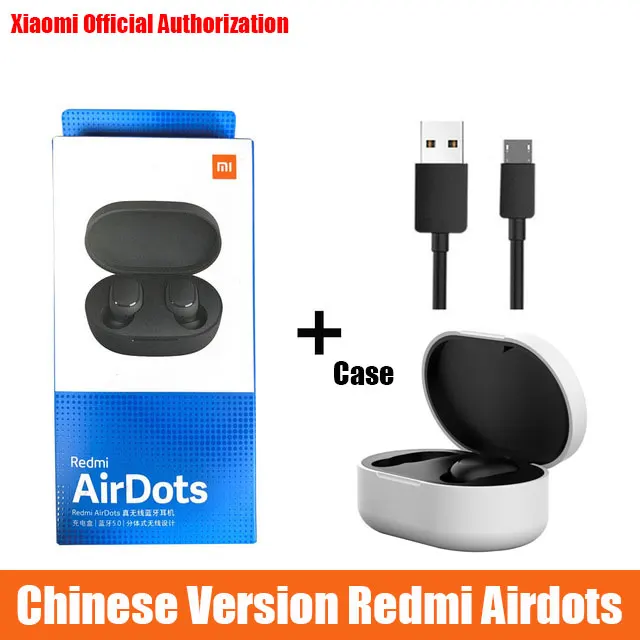 Xiaomi Redmi Airdots наушники-вкладыши TWS Bluetooth 5,0 наушники стерео Беспроводной активный Шум отмена с микрофоном громкой связи - Цвет: As the picture