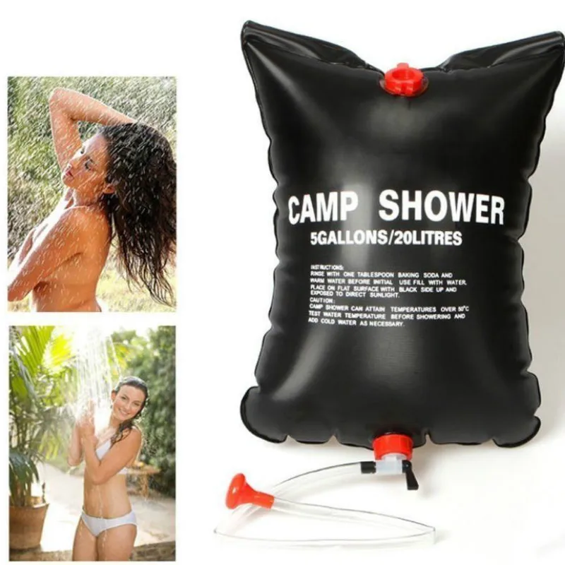 20L наружная сумка для душа Портативная кемпинг туризм солнечный подогреваемый