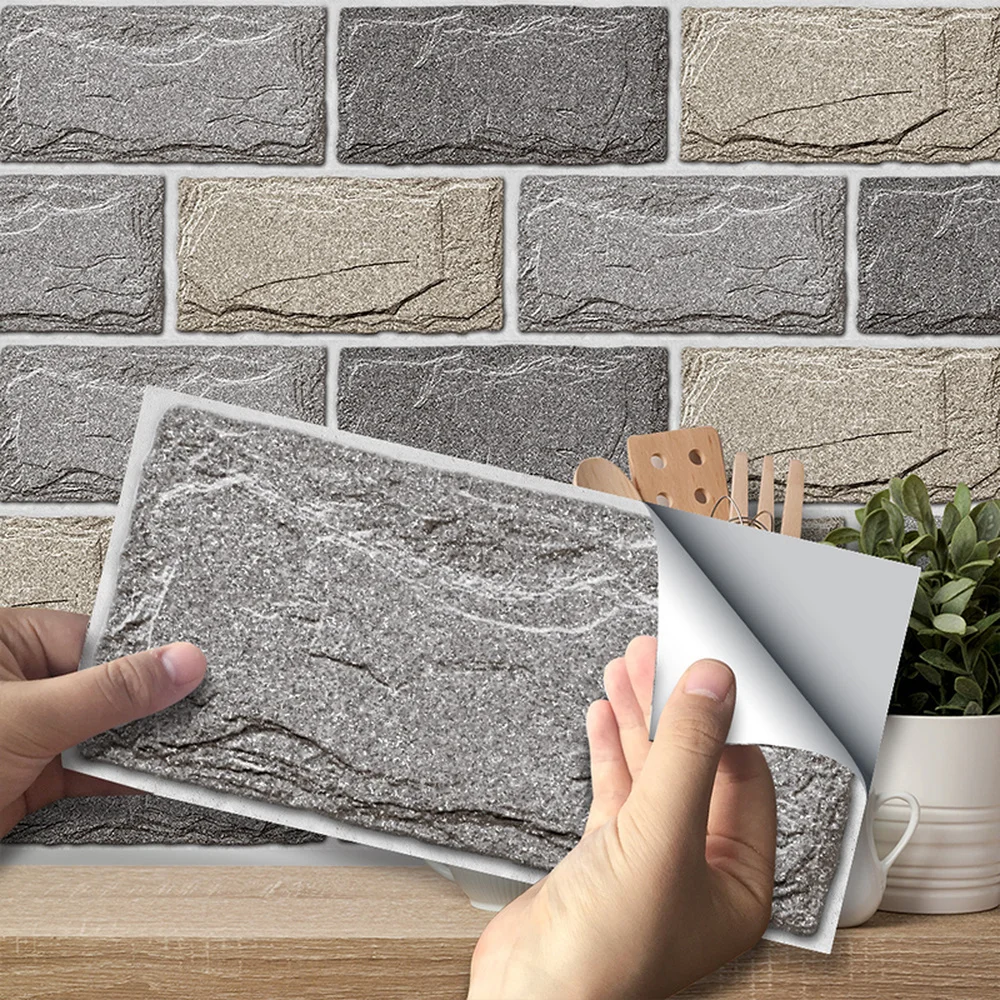 9 шт. водонепроницаемые наклейки на стену из ПВХ с имитацией мрамора 20 х10