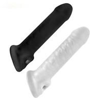 18cm large penis extender dildo enlargement reusable condom penis sleeve delay ejaculation sex adult toys for men