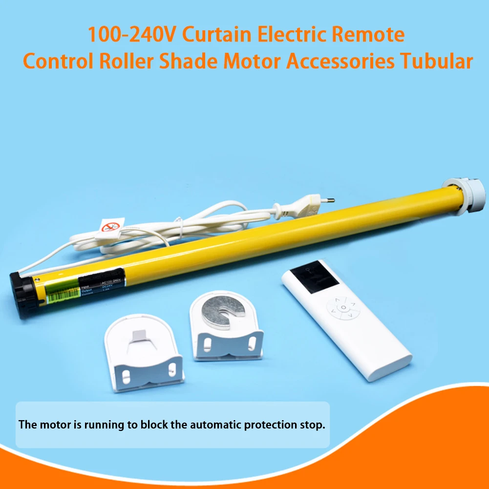 

100-240V Tubular Electric Visor Soft Industrial Remote Control Accessories Roller Shade Motor Curtain for Office Home