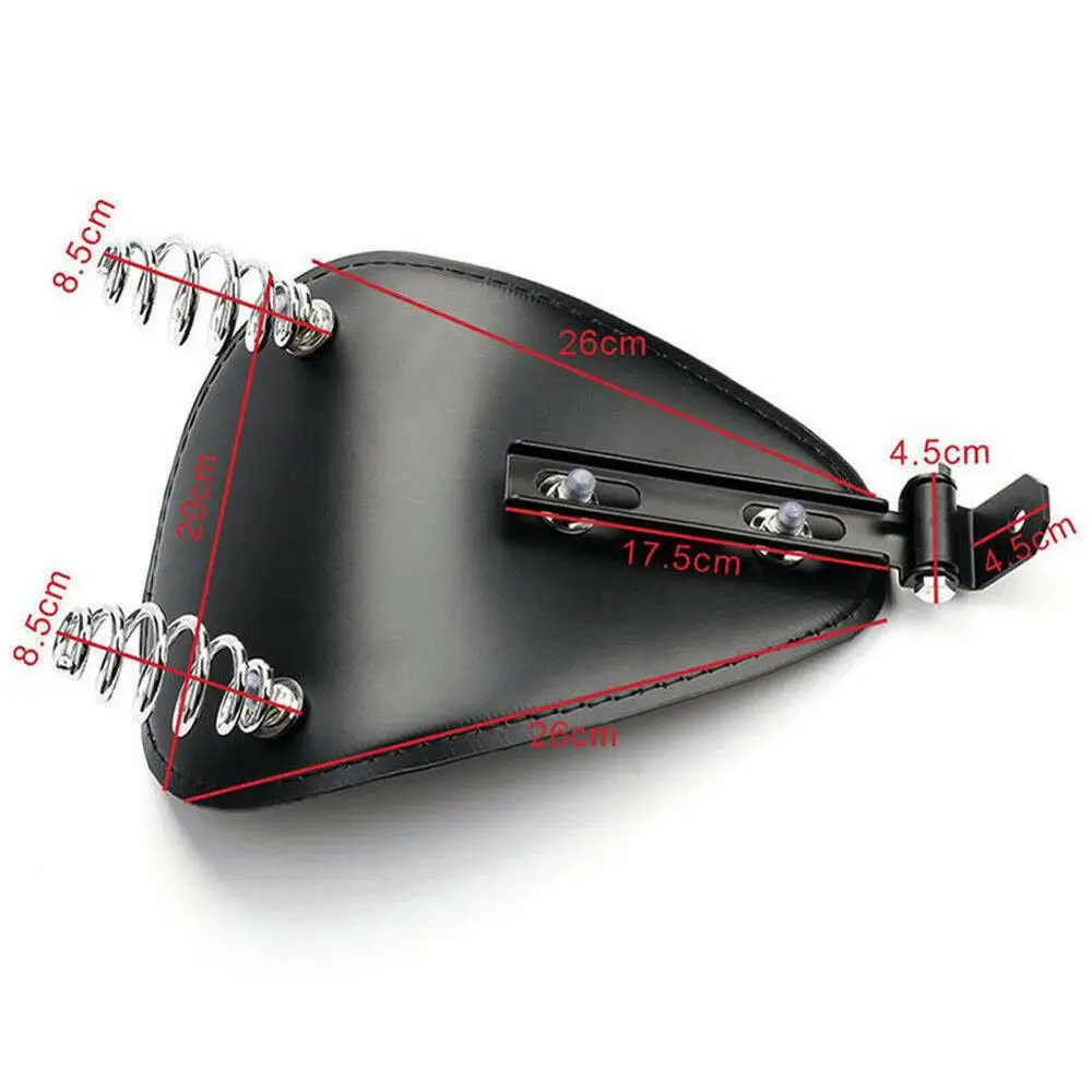 Мотоциклетное сиденье Bobber черное коричневое кожаное для Кафе Racer Solo 3 дюйма