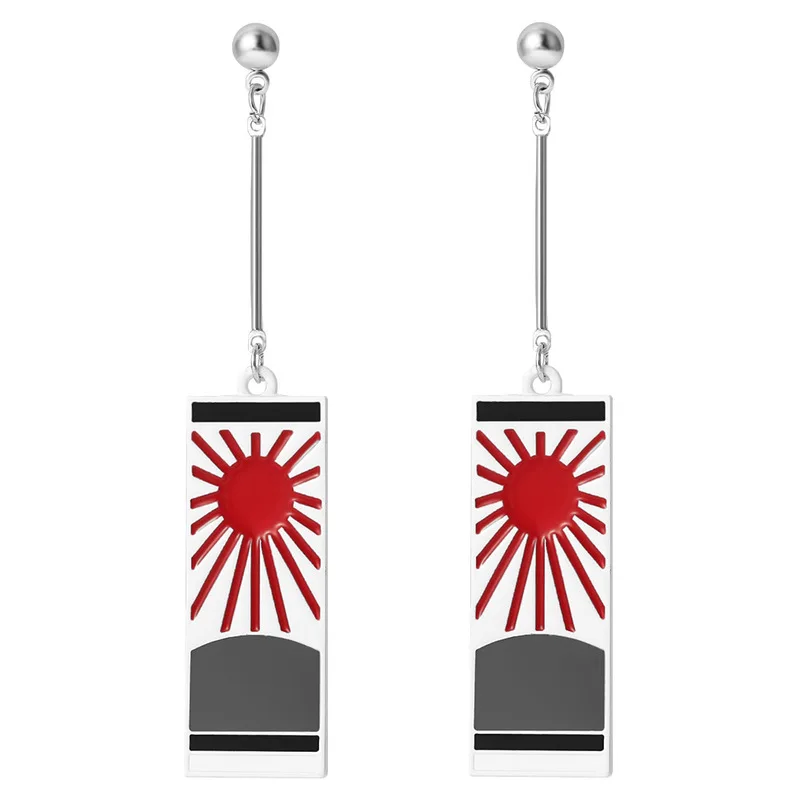 Серьги гвоздики в виде аниме клинок рассекающего демонов реквизит для косплея