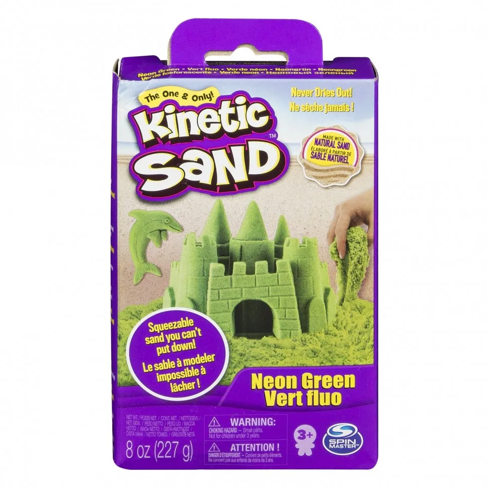 Песок кинетический Kinetic Sand 227г Green 6033332/20080708|Пластилин| |