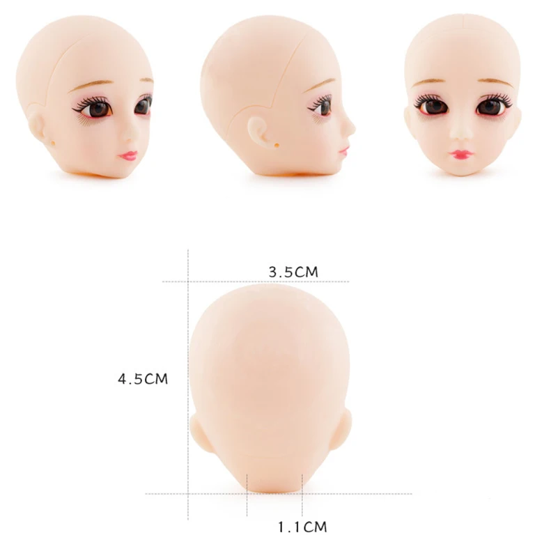 1/6 BJD куклы аксессуары голова Макияж DIY кукла с 20 подвижных шарнирных тела женская обнаженная Модная Кукла для девочек