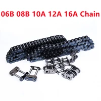 1pcs 1 5 meter simplex roller chain duplex roller industrial chain transmission drive roller conveyor chain 06b 08b 10a 12a 16a