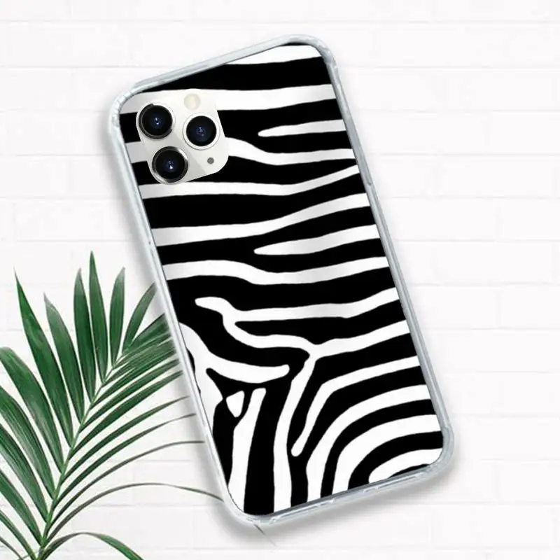 

Zebra print clip art pattern Phone Cases for iPhone 11 12 pro XS MAX 8 7 6 6S Plus X 5S SE 2020 XR Luxury brand shell funda