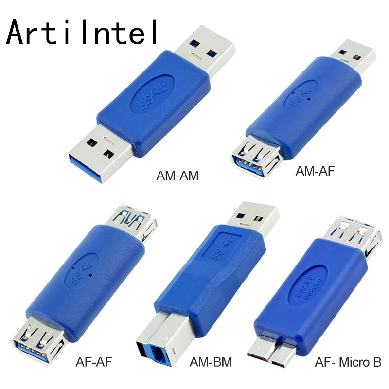 Стандартный USB 3 0 тип A Женский к Micro B штекер разъем адаптер USB3.0 конвертер AF К