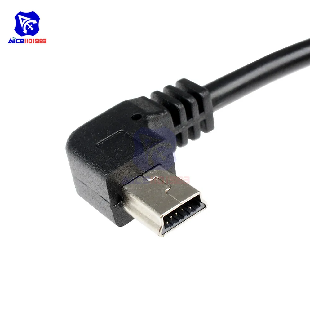 Right Angle Mini USB Diymore 5V Mini USB прямое автомобильное зарядное устройство с жестким проводом, кабель питания, комплект, автомобильный видеорегистратор, камера, рекордер, эксклюзивный блок питания - Цвет: Right Angle Mini USB