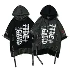 Мужская футболка с коротким рукавом, с капюшоном и графическим принтом