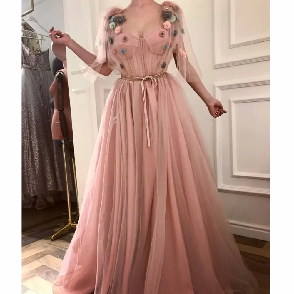 Новое поступление, вечерние платья под заказ, халат de soiree, аппликация, v-образный вырез, длинные вечерние платья элегантные платья для выпускного