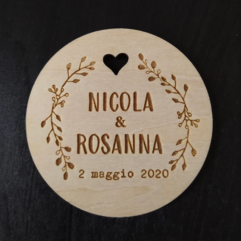 

Hollow love personalized wedding save date magnet. Design wooden magnet rustic wedding decoration